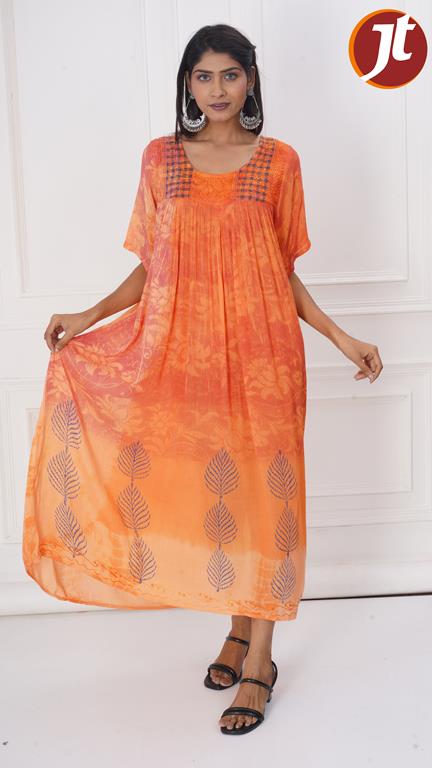 WOMEN WESTERN CHECK NET DRESS HALF SL